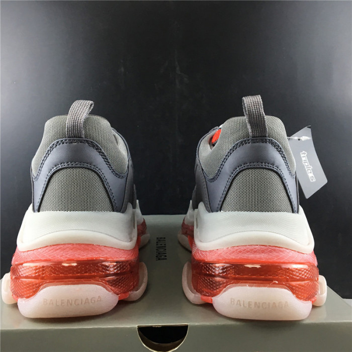 bl triple s trainers clear sole red grey 541624 w09oh 1010