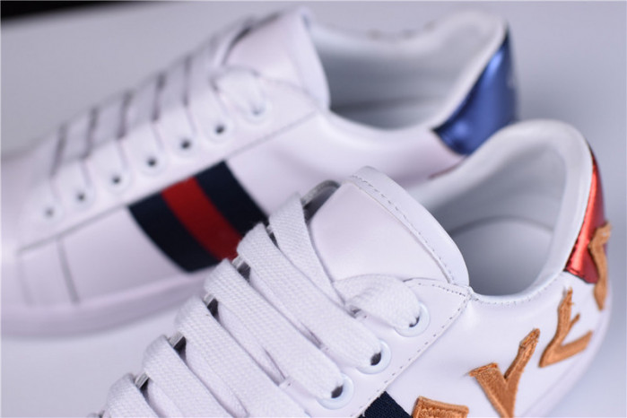 gc ace embroidered low-top sneaker with loved womens 497090 dope0 9095